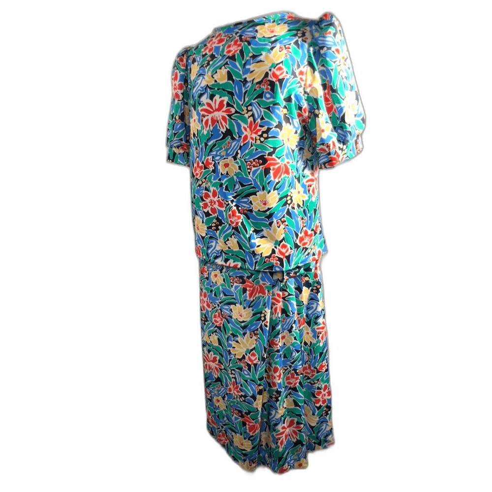 Laura Henson Skirt Suit Set Size 12 Vintage 80's Coquette Indie Sleaze Set